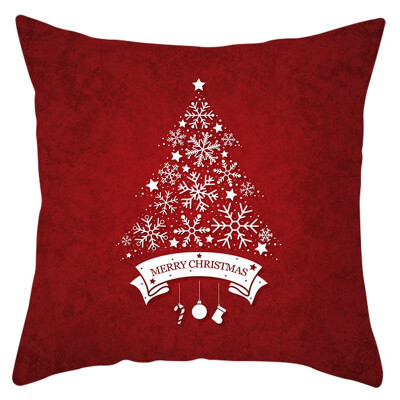 

45x45cm Christmas Red Pillowcase Soft Peach Velvet Decorative Printed Pillowcase With Zipper Poszewki Na Poduszki Kissenbezug