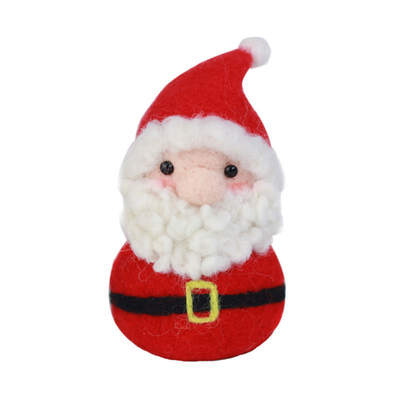 

Christmas Handmade Felting Santa Claus Dolls Ornaments Wool Felting Craft Christmas Favor Decorations For Christmas New Year Gif