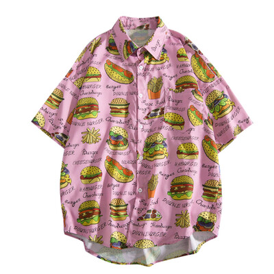 

Tailored Mens Summer Fashion Shirts Casual Short Sleeve Beach Tops Loose Casual Blouse
