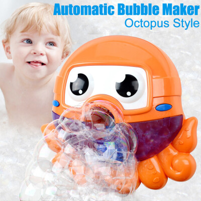 

Tailored Bubble Machine Tub Big Cute Octopus Automatic Bubble Maker Blower 12 Music Song