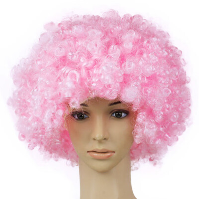 

Synthetic Performance Hair Wavy Round Clown Wig Hair Statement Fans Wig Peluca Cosplay Hair For Party Christmas Home Decoration