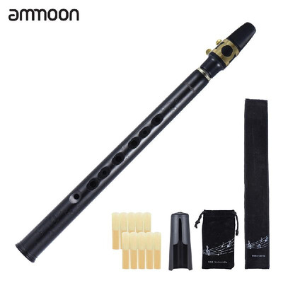 

ammoon Mini Pocket Bb Saxophone Sax ABS with Alto Mouthpieces 10pcs Reed Carrying Bag Woodwind Instrument