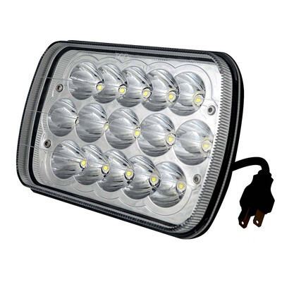 

1 Pair 6"x7" LED Headlight 45W Waterproof Daytime Running Light Car Truck Vehicle High Beam Low Beam Light DRL