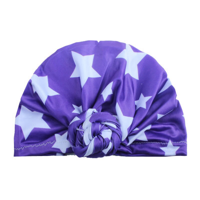 

Baby Hat with Bow Sweet Star Print Baby Cap For Girls Boys Elastic Infant Accessories 1 PCS