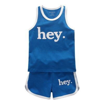 

Summer vest T-shirt boy girl clothes suit jersey sports suit letter vest T-shirt sports shorts beach kids clothes set