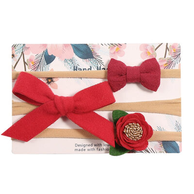 

New Cute Children Girl Floral Pattern Bowknot Design Elastic Hair Accessory Band Rope Ponytail Holder Headbands