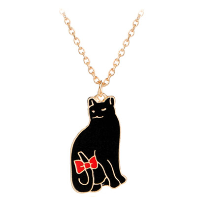 

Necklace a Vogue Black Black White Simple Cat Vogue as Memory Necklace Necklace Available
