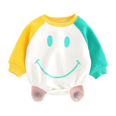 

christmas baby romper newborn infant baby boys girls cartoon Christmas smile print long sleeves romper autumn baby clothing