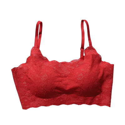 

Summer Full Cup Lace Seamless One-Piece Gathered Underwear Vest Wireless Padded Ice Silk Solid Color Tanks Intimates Camis Tops
