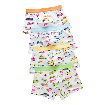 

4 Pcslot Cartoon Car Kids Boy Underwear For Baby Childrens Boxer Underpants Briefs Boys Underware Pants For 2-15 Y