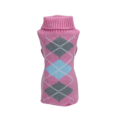 

Dog Pet Clothes Jacquard Knitted Plaid Puppy Sweater Pet Jumper Coat Apparel Dog Clothes