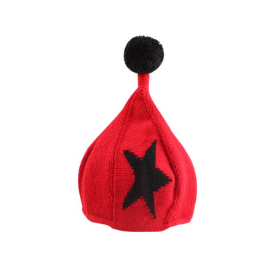 

Autumn Winter Casual Fashion Newborn Baby Five-pointed Star Embroidered Knitted Hat Kid Toddler Cute Cap