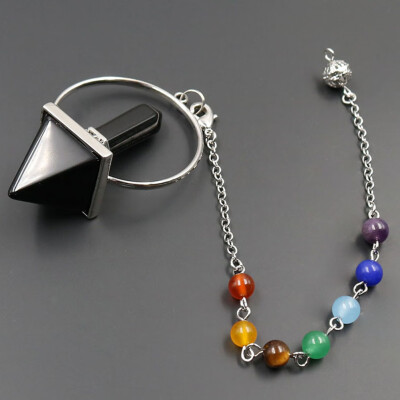 

Natural Stone Pendulum For Dowsing Hexagonal Prism Pyramid White Pink Crystal Wicca Pendants