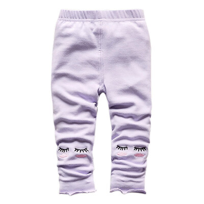 

Autumn Newborn Baby Girls Pants Elastic Waist Cartoon Eye Design Trousers Toddler Bottom Baby Girl Clothes Cotton Leggings