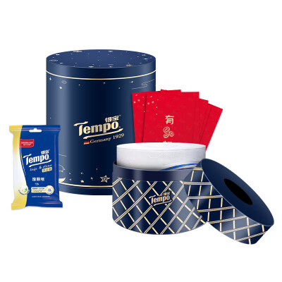 

Tempo New Year Limited Edition Roll Paper Gift Box Roll Paper1Wet Toilet Paper Experience Pack1