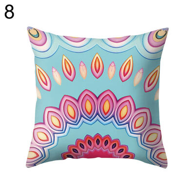 

Bohemian Style Square Throw Pillow Protector Case Cushion Cover Sofa Bed Decor