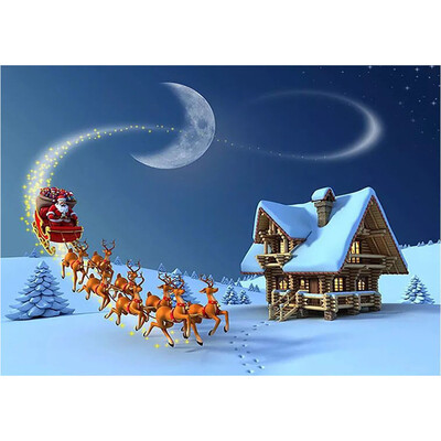 

Toponeto Christmas Diamond Rhinestone Pasted Embroidery Painting Cross Stitch Home Decor