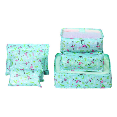 

6PCS Creative Printing Household Clothing Finishing Bag Outdoor Travel Storage Bag