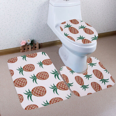 

Gobestart Bathroom Toilet Three Piece Floor Mat Door Mat Bathroom Carpet