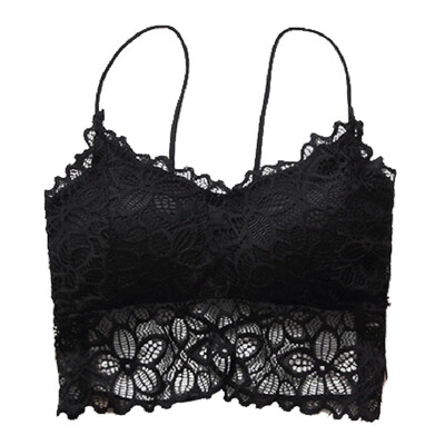

Women Sexy Vest Chest Padded Tank Tops For Women Wearing Fitness Underwear Lace bralette crop top New