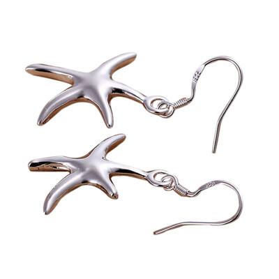 

Charm Chic Women Fashion Accessories Exquisite 925 Silver Starfish Earrings