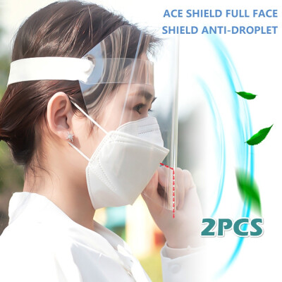 

2pcs1pc Transparent Anti Droplet Dust-proof Protect Full Face Covering Mask Visor Shield