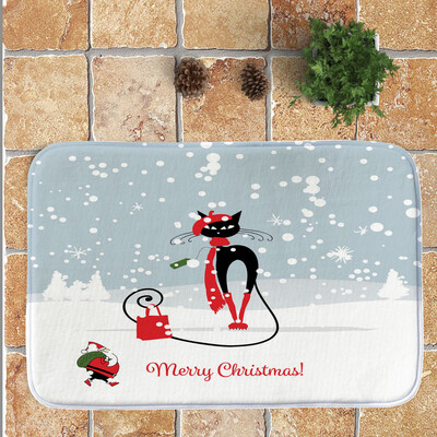 

Tailored Merry Christmas Welcome Doormats Indoor Home Carpets Decor 40x60CM
