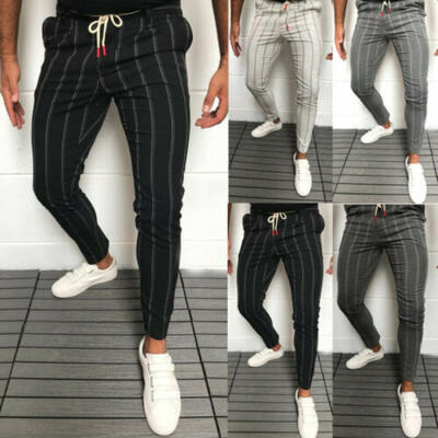 

USA Men Casual Slim Fit Skinny Business Formal Suit Dress Pants Slacks Trousers