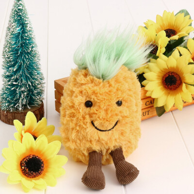 

Siaonvr Backpack Accessories Cute Plush Toys Pineapple Head Soft Stuffed Dolls Gift