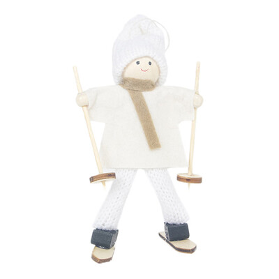 

Toponeto Creative Kawaii Christmas Doll Angel Girl Ski Pendant Christmas Tree Decoration