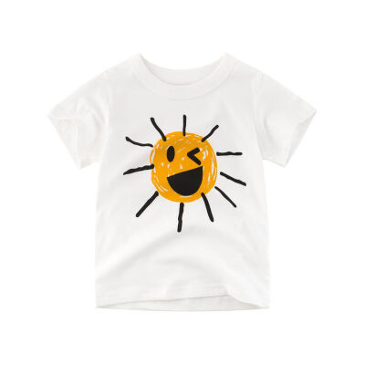 

Summer Baby Boys Short Sleeve T-Shirts For Kids Cartoon Printed Tops Tees Shirts Casual Blouse