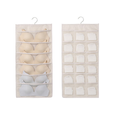 

Dual-Sided Hanging Closet Organizer Underwear Organizer Socks Storage Bag Hanging Bag Socks Bra Underwear Rack