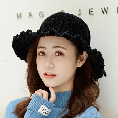 

Autumn&winter new ladies fisherhat japanese tie-in wicked basin hat wooden ear bow shopping hundred hat