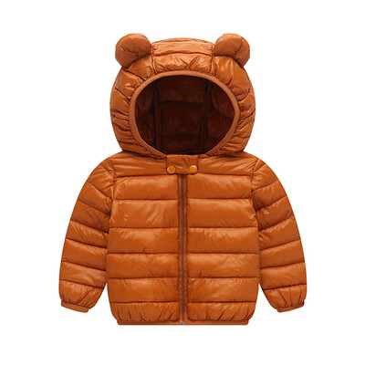

Baby Outerwear Boys Winter Baby Boy Girl Outerwear Casual Ear Hoodie Design Zipper Sweatshirt Kids Coat Outfits Tops