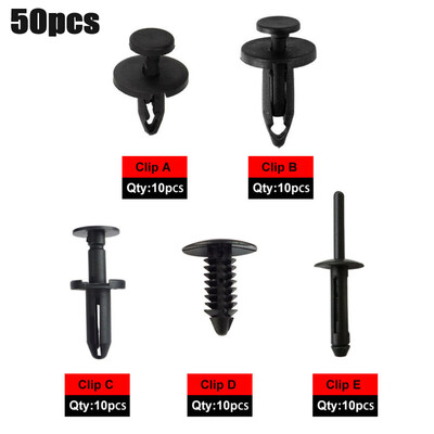 

50pcsset Nylon Car Rivets Trunk Bumper Fenders For Ford Alternative Chrysler