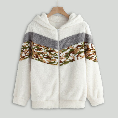 

Toponeto Women Hooded Plush Sweatshirt Blouse Cotton Long Sleeve Print Sweatshirt