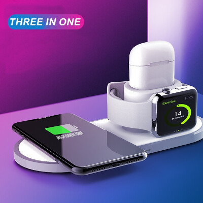 

Multifunctional Three In One Wireless Charger 10W Fast Charging Watch Wireless Charger