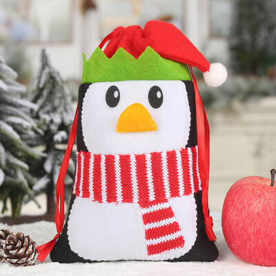 

Tailored Christmas Gift Bag Non-Woven Drawstring Candy Treat Stockings Party Holder Pouch