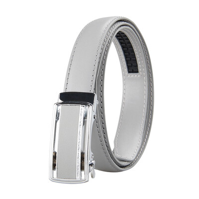 

Womens Automatic Buckle Genuine Leather Ladys Ratchet Holeless Belt Business High Quality Womens Real Belt for Pants