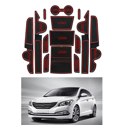 

14pcsset Car Door Slots Non-slip Pad Decor Cup Holder Gate Groove Mat Replacement For Hyundai Mistra
