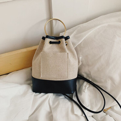 

Tailored Fashion Women Retro Weave Leather Letter Chain Handle Bag Backpack Shoulder Bags