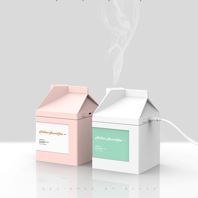 

Milk Box Humidifier Ultrasonic Atomizer Office Home Two Spray Humidifier Gift