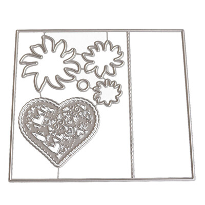 

Gobestart New Flower Heart Metal Cutting Dies Stencils DIY Scrapbooking Album Paper Card