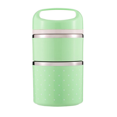 

Portable Stainless Steel Double Layer Thermal Lunch Bento Box Storage Container