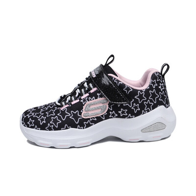 

Skechers Velcro breathable casual comfort non-slip childrens sports panda shoes 80666L black light pink 30