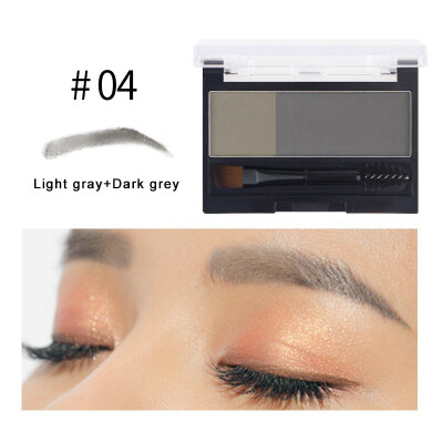 

DNM Double Color Eyebrow Powder Makeup Palette Brown Eye Brow Enhancers 3D Eye Brows Shadow With Eyebrow Brush