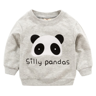 

New Baby Kid Boys Girls Sweatshirts Winter Spring Autumn Children Cartoon Panda Long Sleeves Sweater Kids T-shirt Clothes