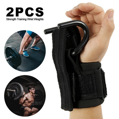 

Willstar 1Pair Weight Lifting Training Gym Hook Grip Strap Glove Wrist Support