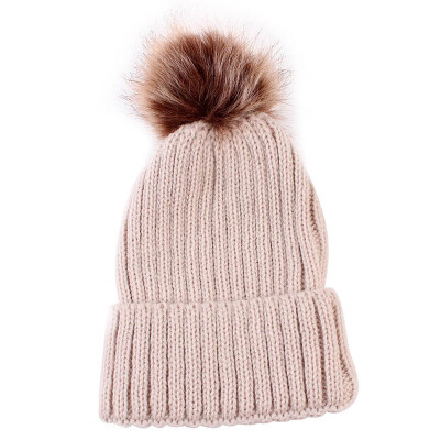 

Baby Hats Real For Baby Boys Girls Childrens Winter Hats With Fur Ball On Top Boys Winter Caps