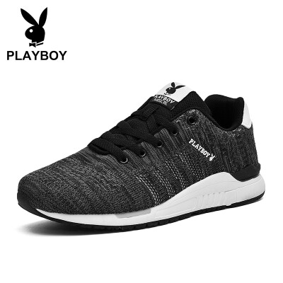 

Playboy PLAYBOY fashion sports flying woven mesh casual shoes mens non-slip breathable DS85248 black 42